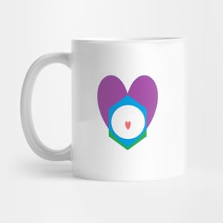 Small Heart Shapes It looks like an insect - purple & colors Mug